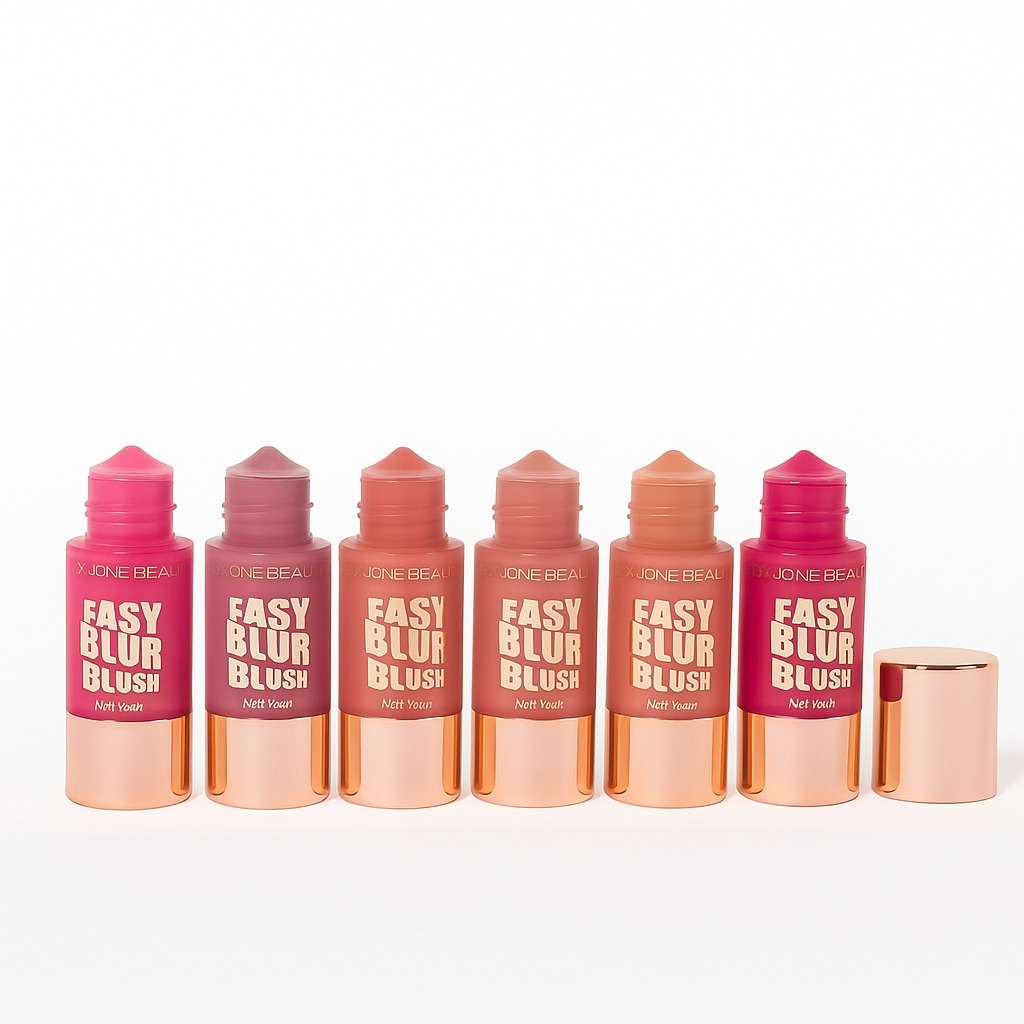 رژ گونه مایع بیلیون بیوتی مدل دکمه ای  مدل Easy Blur Blush حجم 12 میل