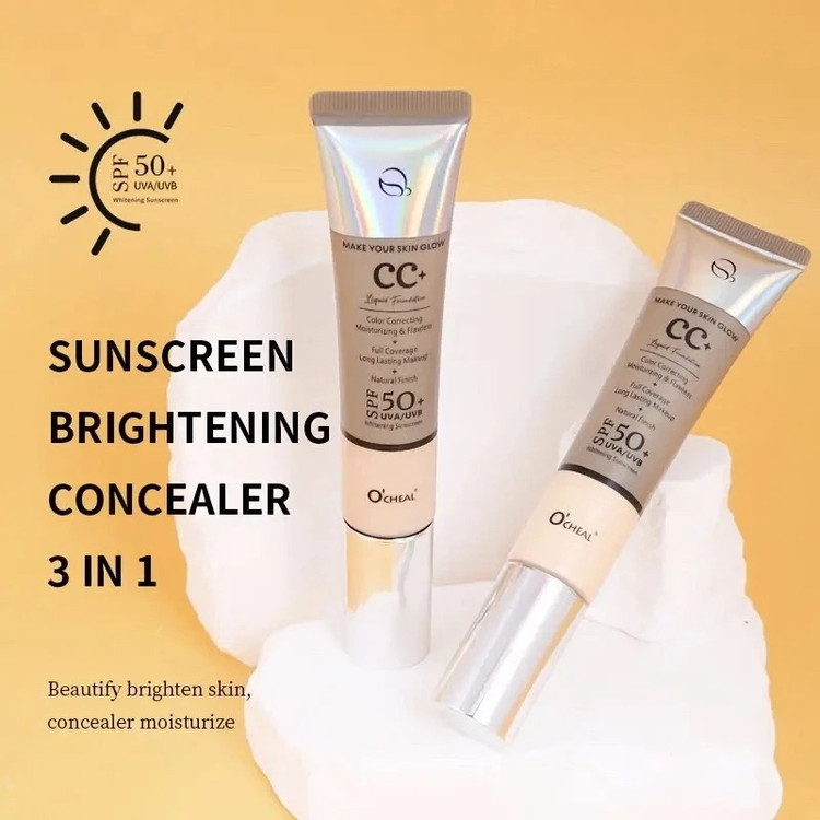 کرم ضد آفتاب رنگی سه کاره اوچیل SPF 50 مدل +CC وزن