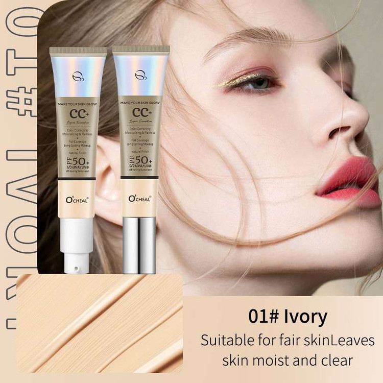 کرم ضد آفتاب رنگی سه کاره اوچیل SPF 50 مدل +CC وزن