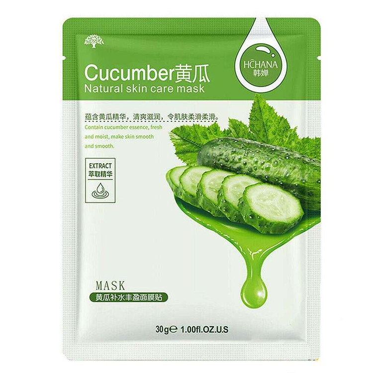 ماسک صورت ورقه ای خیار هاچانا وزن 30 گرم HCHANA