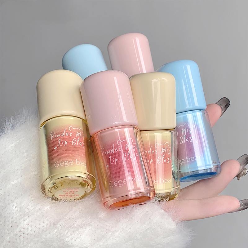 رژ لب مایع خمیری و مخملی گی گی بیر GEGE BEAR مدل POWDER MIST LIP GLAZE