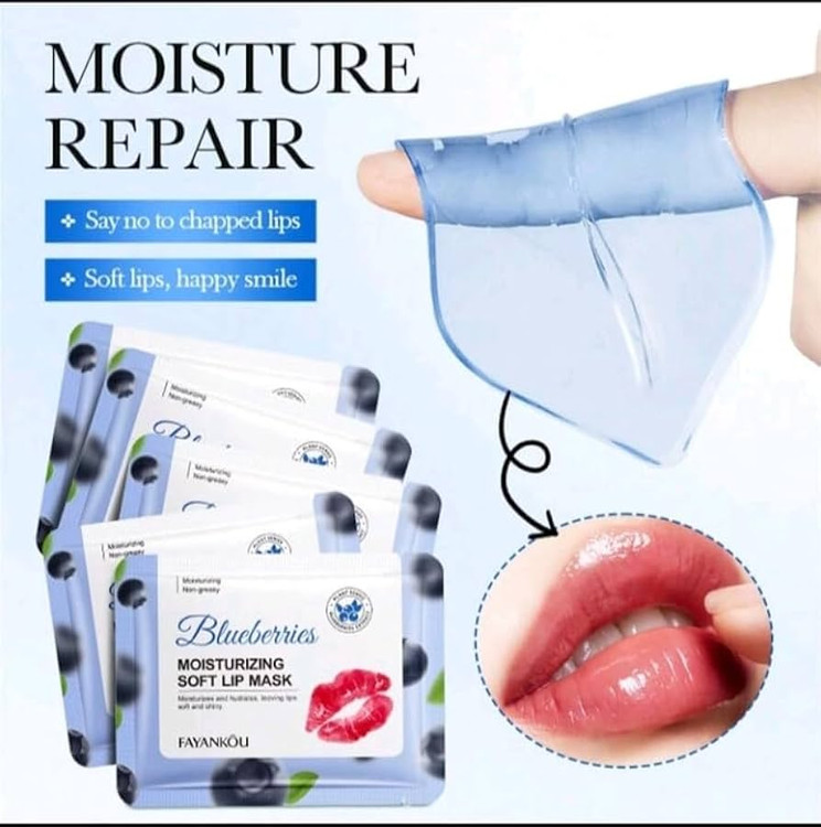 ماسک ورقه ای لب نرم کننده و مرطوب کننده بلوبری FAYANKOU وزن 8 گرم