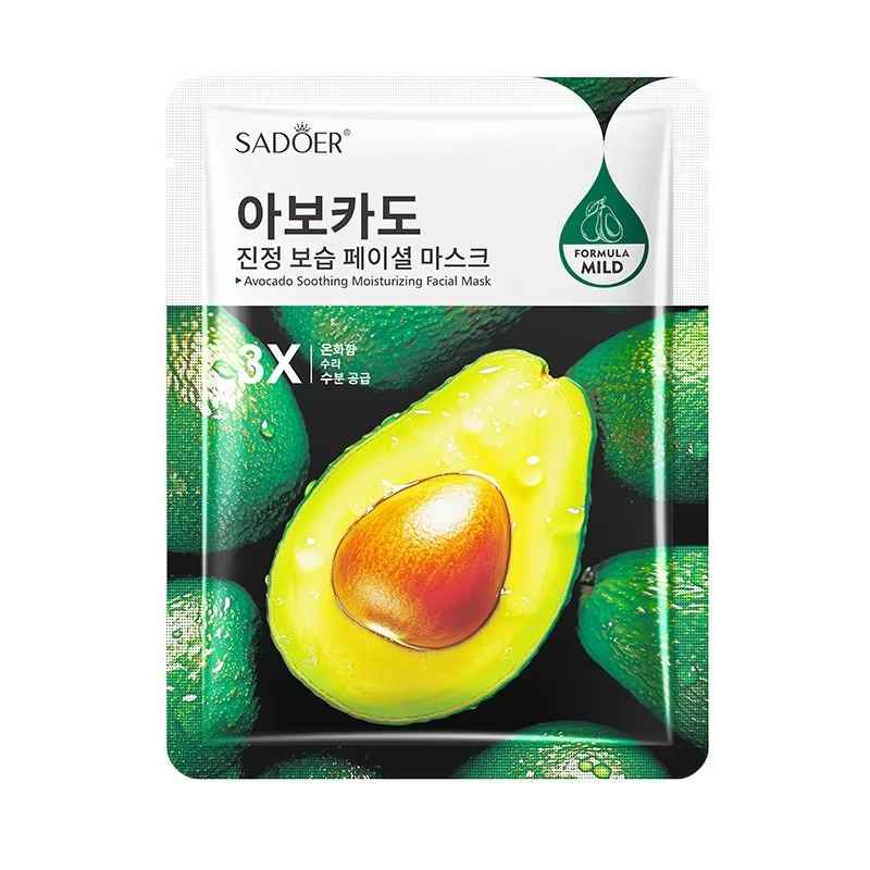 ماسک ورقه ای صورت آبرسان آووکادو سادور وزن 25 گرم sadoer