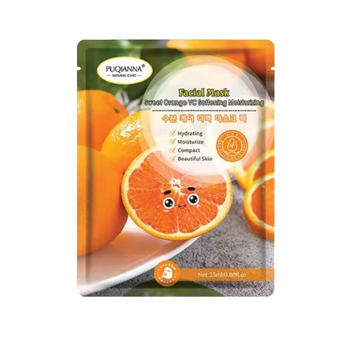 ماسک صورت ورقه ای روشن کننده پرتقال پوکیانا وزن 25 گرم