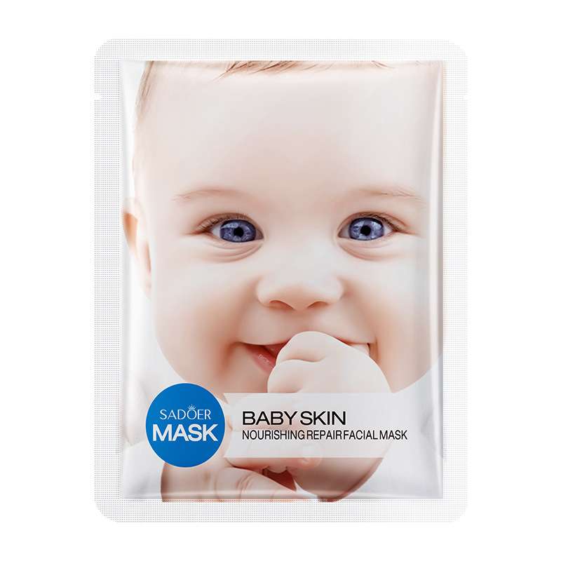 ماسک صورت ورقه ای ترمیم کننده و روشن کننده سادور مدل BABY SKIN