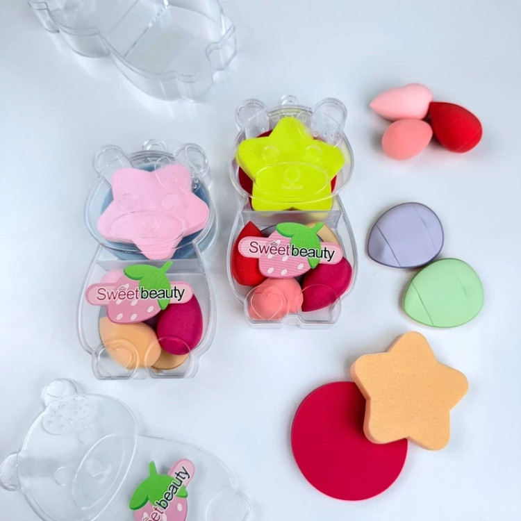 باکس پد آرایشی ۷ عددی خرسی Sweet Beauty