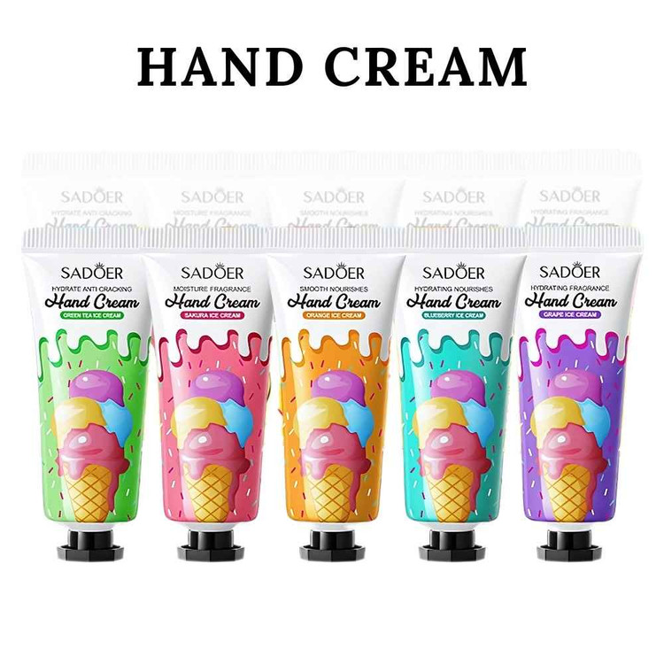کرم مرطوب کننده دست سادور SADOER مدل بستنی وزن 100 گرم