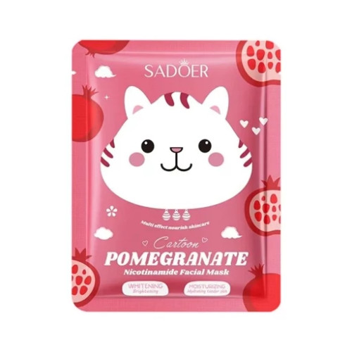 ماسک صورت ورقه ای ضد پیری انار سادور وزن 25 گرم SADOER