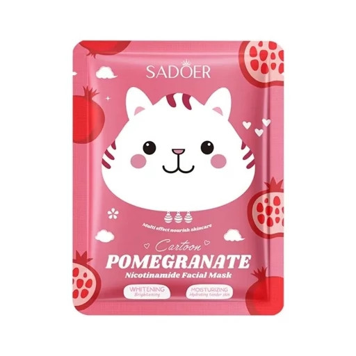 ماسک صورت ورقه ای ضد پیری انار سادور وزن 25 گرم SADOER