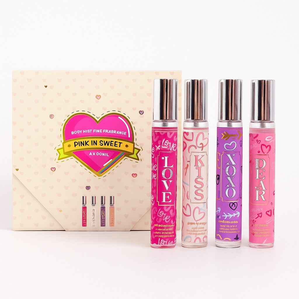 گیفت باکس عطر قلمی 4 عددی پینک این سوییت