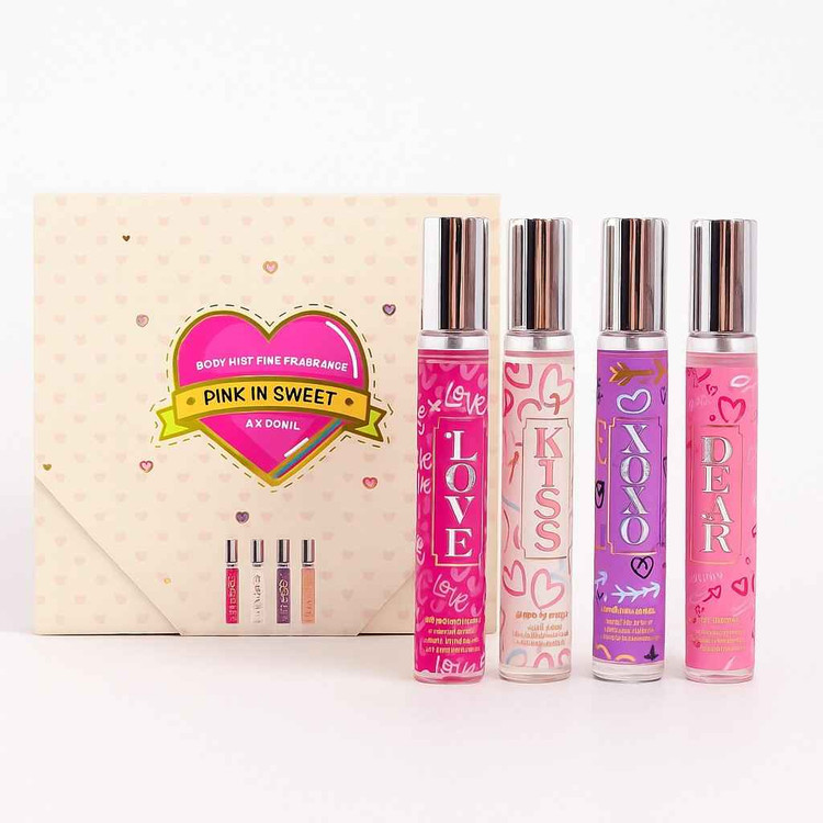 گیفت باکس عطر قلمی 4 عددی پینک این سوییت