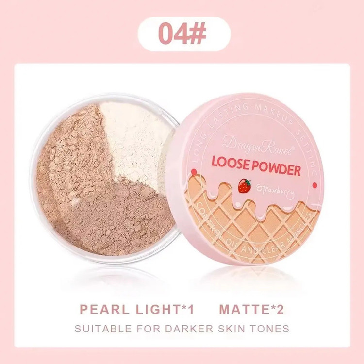 پودر فیکس آرایش رنگی دراگون رانی مدل بستنی