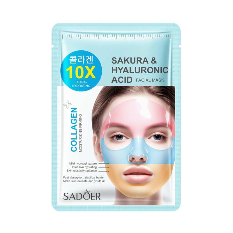 ماسک صورت ورقه ای ساکورا و هیالورونیک اسید سادور وزن 30 گرم