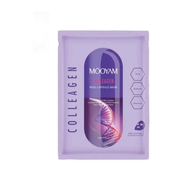ماسک صورت ورقه ای ضد چروک کلاژن مویام وزن 25 گرم MOOYAM