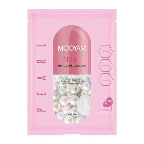 ماسک صورت ورقه ای روشن کننده عصاره مروارید مویام وزن 25 گرم