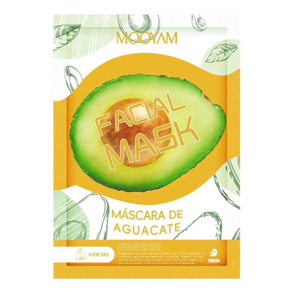 ماسک ورقه‌ای صورت آبرسان آووکادو مویام وزن 25 گرم MOOYAM