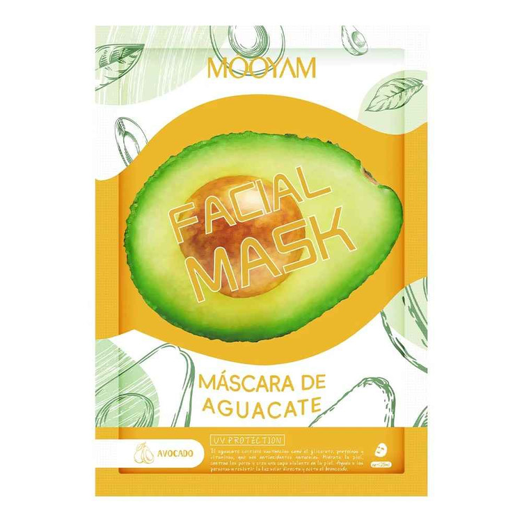 ماسک ورقهای صورت آبرسان آووکادو مویام وزن 25 گرم MOOYAM