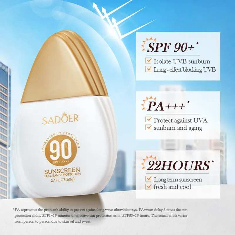 کرم ضد آفتاب سادور SPF 90 وزن 60 گرم