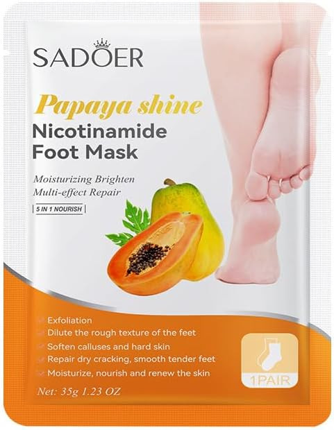 ماسک ورقه ای پا لایه بردار و سفید کننده و ترمیم کننده پاپایا سادور SADOER