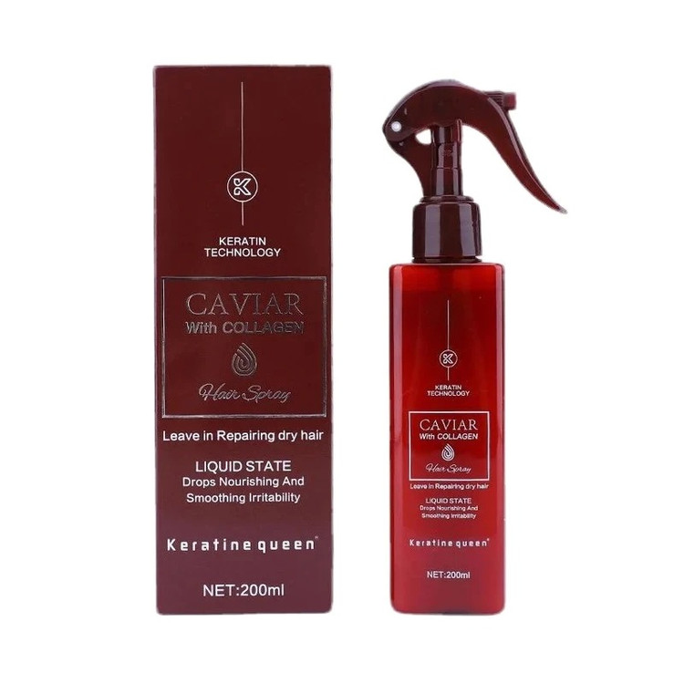 اسپری مو کراتین کوئین مدل خاویار حجم 200 میل