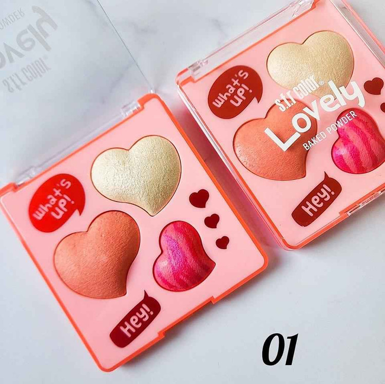 پالت رژگونه و هایلایتر s.f.r مدل Lovely