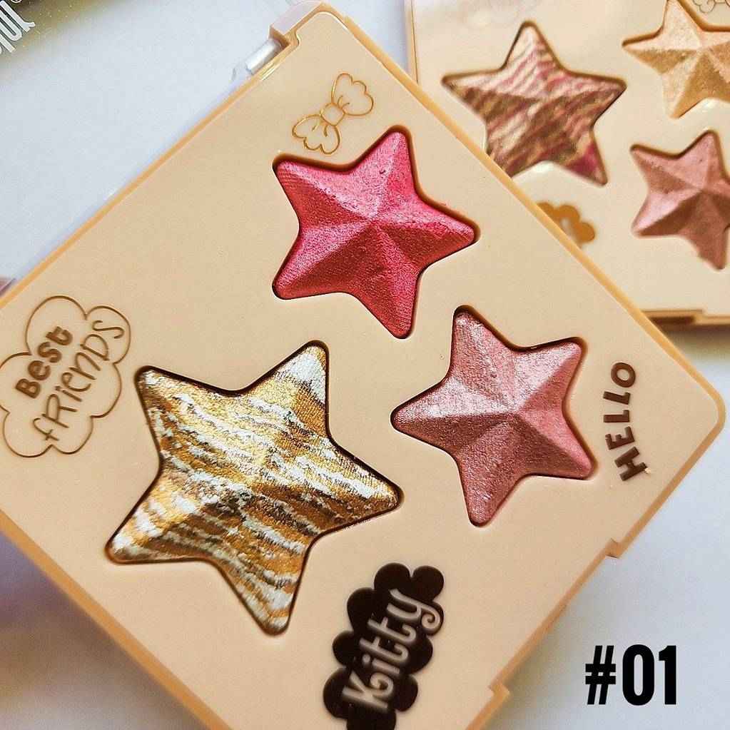 پالت رژگونه و هایلایتر s.f.r مدل SWEET