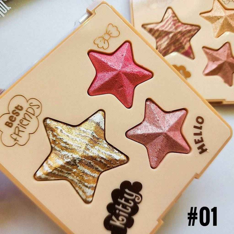 پالت رژگونه و هایلایتر s.f.r مدل SWEET