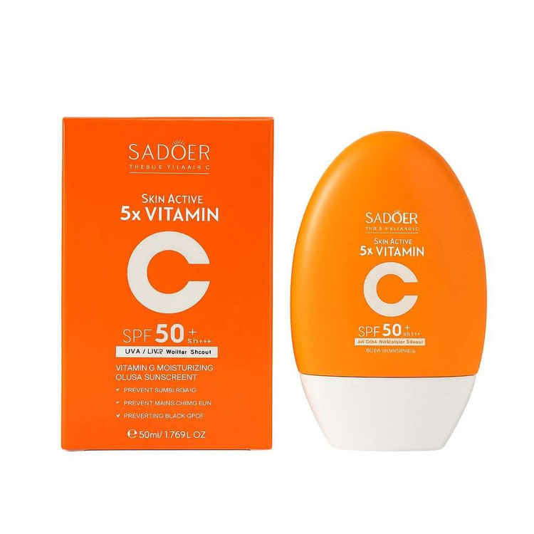 کرم ضد آفتاب سادور مدل ویتامین سی ویتامین سی حجم 50 میل SPF 50
