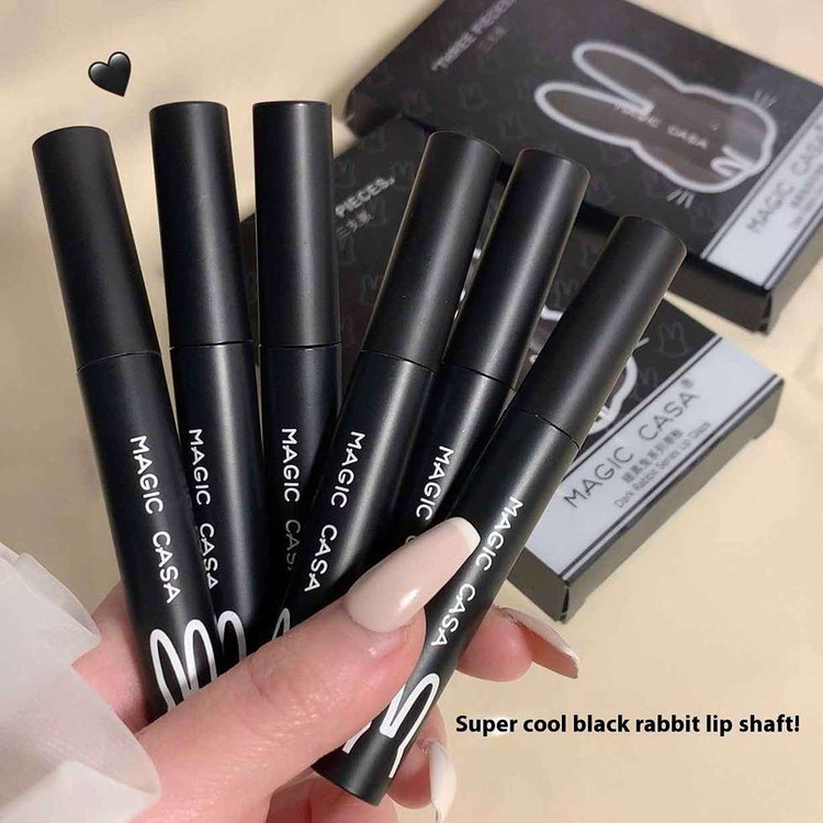 پک رژ لب مایع 3 تایی مدل خرگوش تیره مجیک کاسا MAGIC CASA