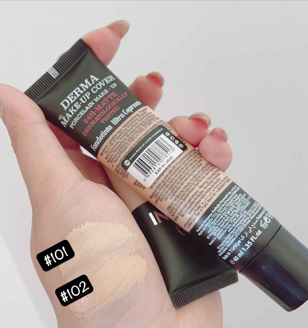 کرم پودر فول کاور مدل DERMA حجم 40 میل