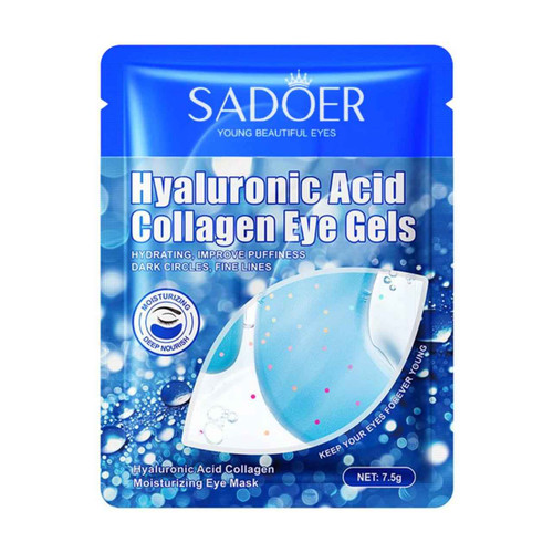 ماسک زیر چشم ورقه ای ضد چروک سادور مدل هیالورونیک اسید و کلاژن وزن 7.5 گرم