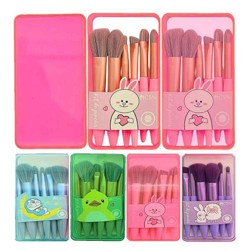 ست براش آرایشی 6 عددی با جعبه طلقی