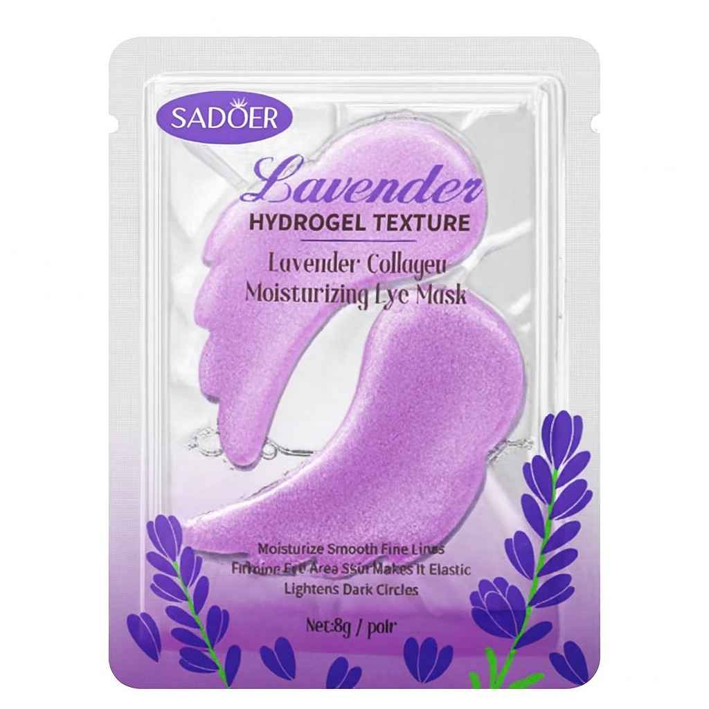 ماسک زیر چشم ورقه ای ضدچروک و آرامشبخش سادور مدل لوندر وزن 8 گرم