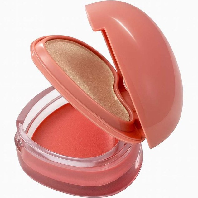 رژگونه و هایلایتر دو طبقه بیلیون بیوتی طرح قلبی