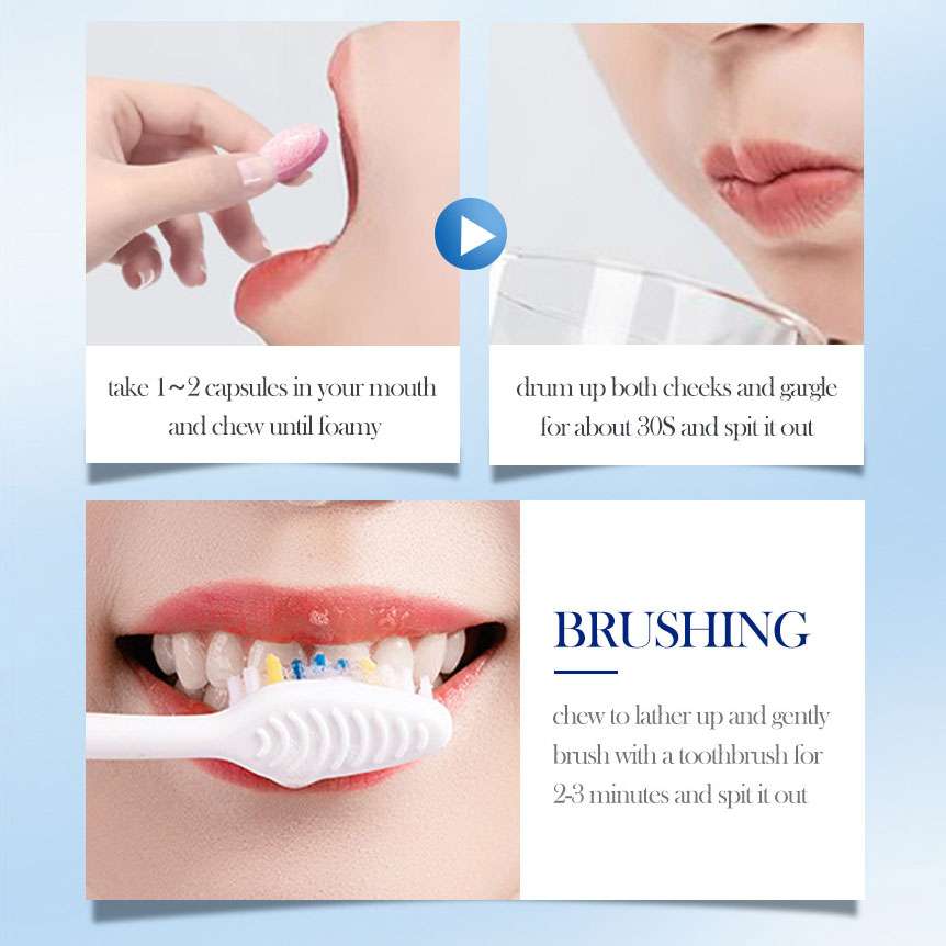 قرص خمیر دندان سفید کننده و آنتی پلاک سادور طعم هلو بسته 30 عددی