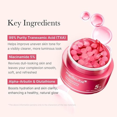 کرم کپسولی ضد لک ترانگزامیک اسید و نیاسینامید مدی کیوب وزن 55 گرم