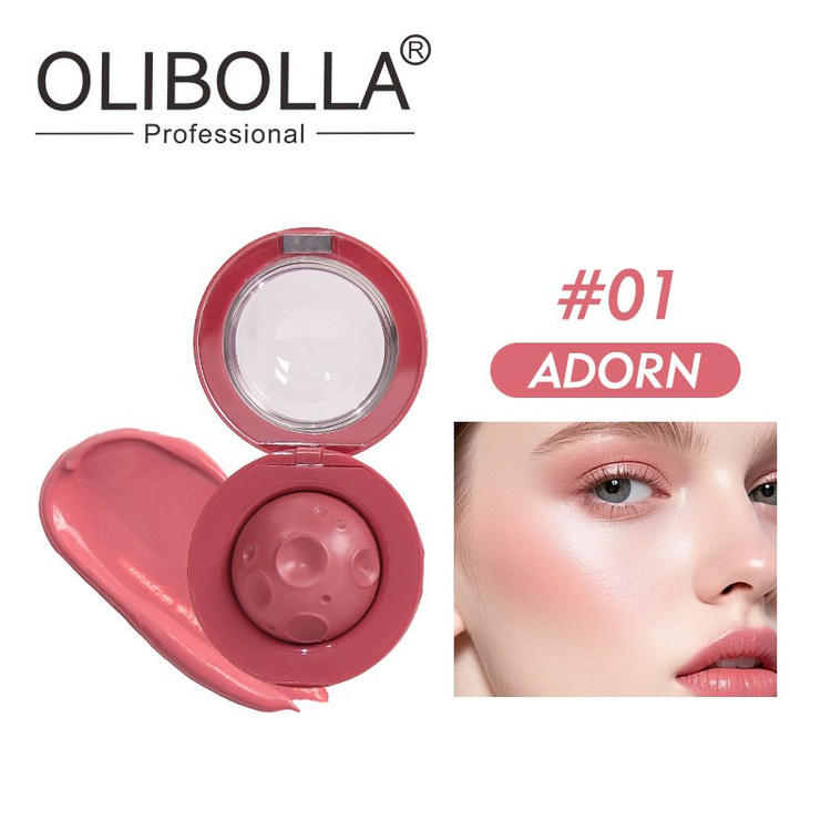 رژگونه و رژ لب خیس اولیبولا مدل فضایی وزن 3.6 گرم OLIBOLLA