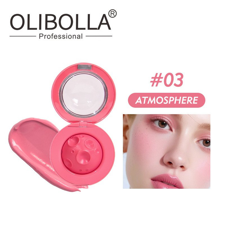 رژگونه و رژ لب خیس اولیبولا مدل فضایی وزن 3.6 گرم OLIBOLLA