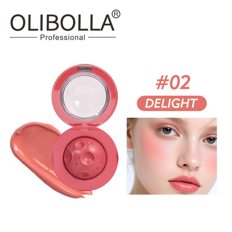 رژگونه و رژ لب خیس اولیبولا مدل فضایی وزن 3.6 گرم OLIBOLLA