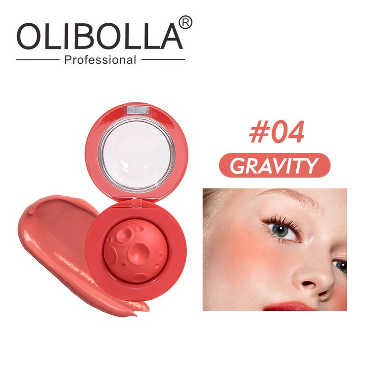 رژگونه و رژ لب خیس اولیبولا مدل فضایی وزن 3.6 گرم OLIBOLLA