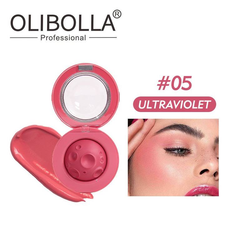 رژگونه و رژ لب خیس اولیبولا مدل فضایی وزن 3.6 گرم OLIBOLLA
