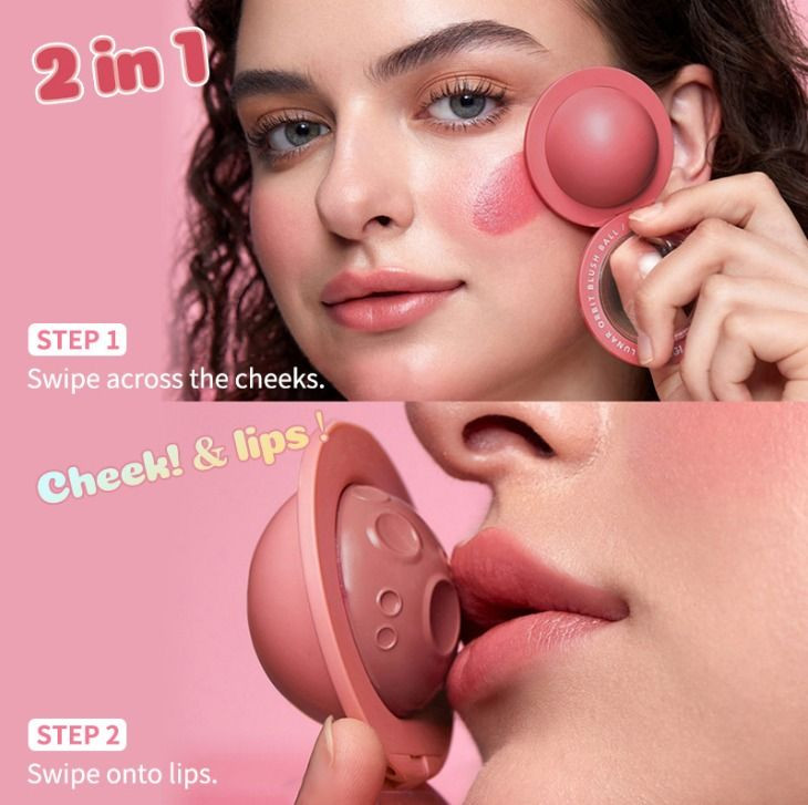 رژگونه و رژ لب خیس اولیبولا مدل فضایی وزن 3.6 گرم OLIBOLLA