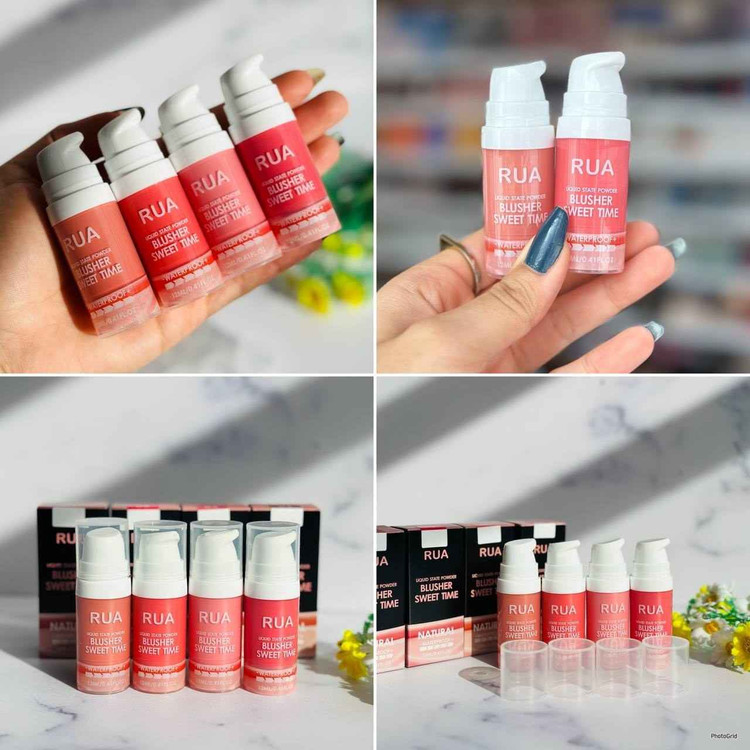 رژگونه مایع پمپی روآ مدل SWEET TIME حجم 12 میل