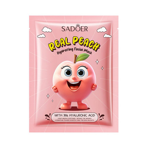 ماسک صورت ورقه ای آبرسان و مرطوب کننده هلو سادور SADOER