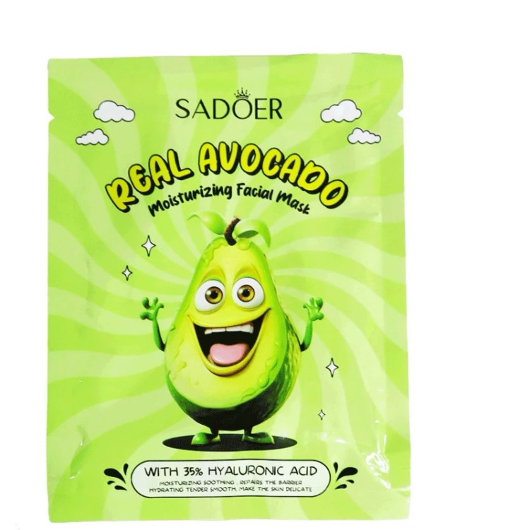 ماسک ورقه ای صورت آووکادو سادور وزن 25 گرم sadoer