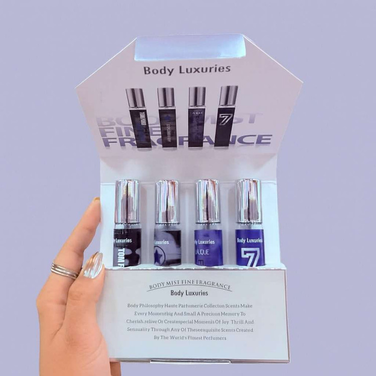 گیفت باکس بادی میست مردانه 4 عددی بادی لاکچری مدل FINE FRAGRANCE