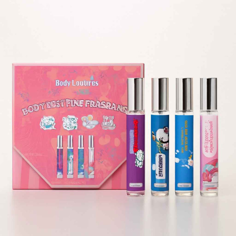 گیفت باکس بادی میست زنانه 4 عددی بادی لاکچری مدل فانتزی