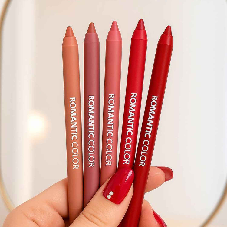 خط لب و رژ لب شمعی رومانتیک کالر