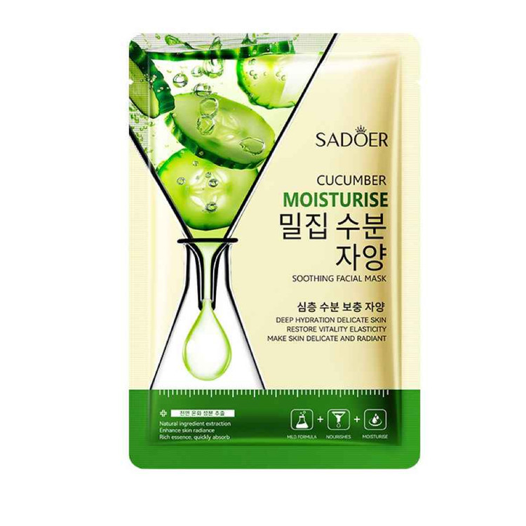 ماسک ورقه ای صورت مرطوب کننده خیار سادور SADOER