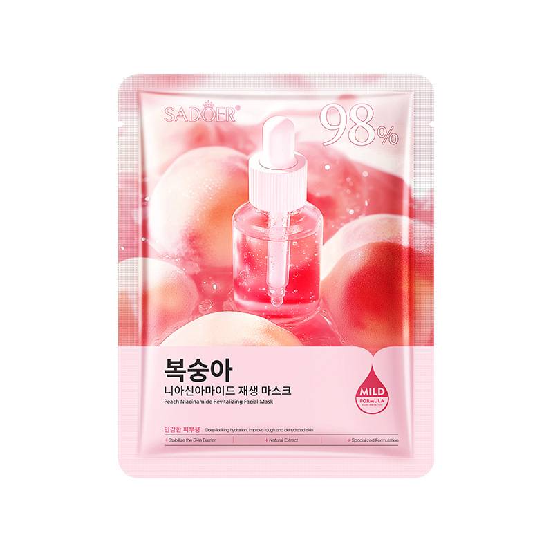 ماسک صورت ورقه ای آبرسان و مرطوب کننده هلو سادور SADOER
